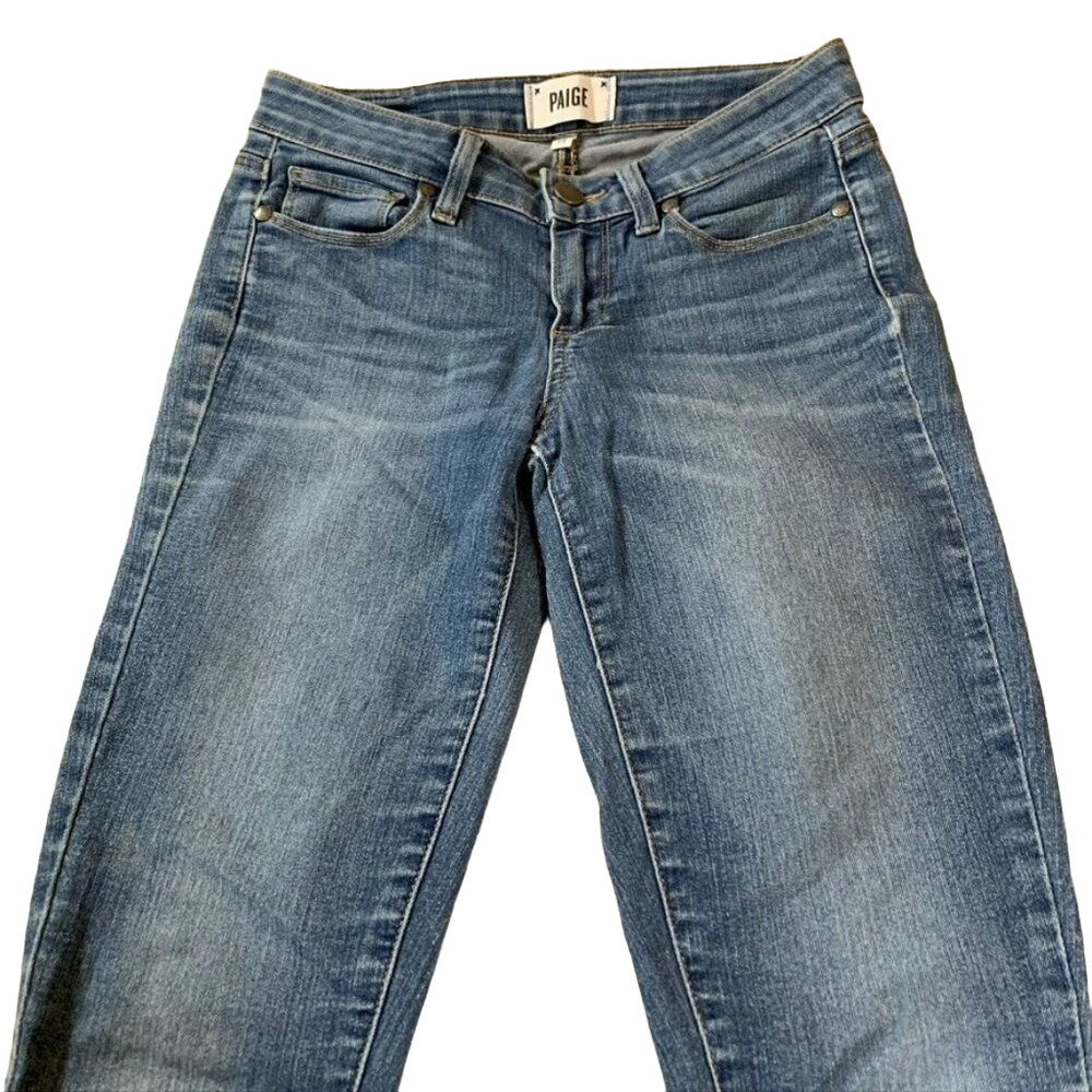 New Paige Women's Denim Jeans Blue Verdugo Ultra Skinny Medium Wash Size 25